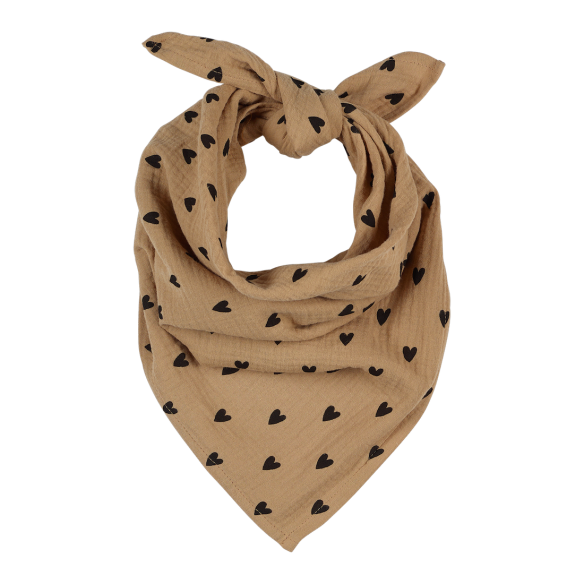 Foulard - Gaze cœurs Beige