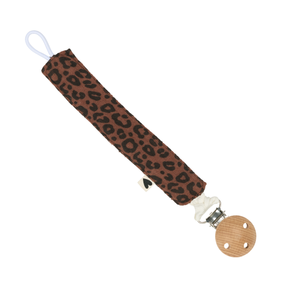 Attache tétine - Léopard Marron