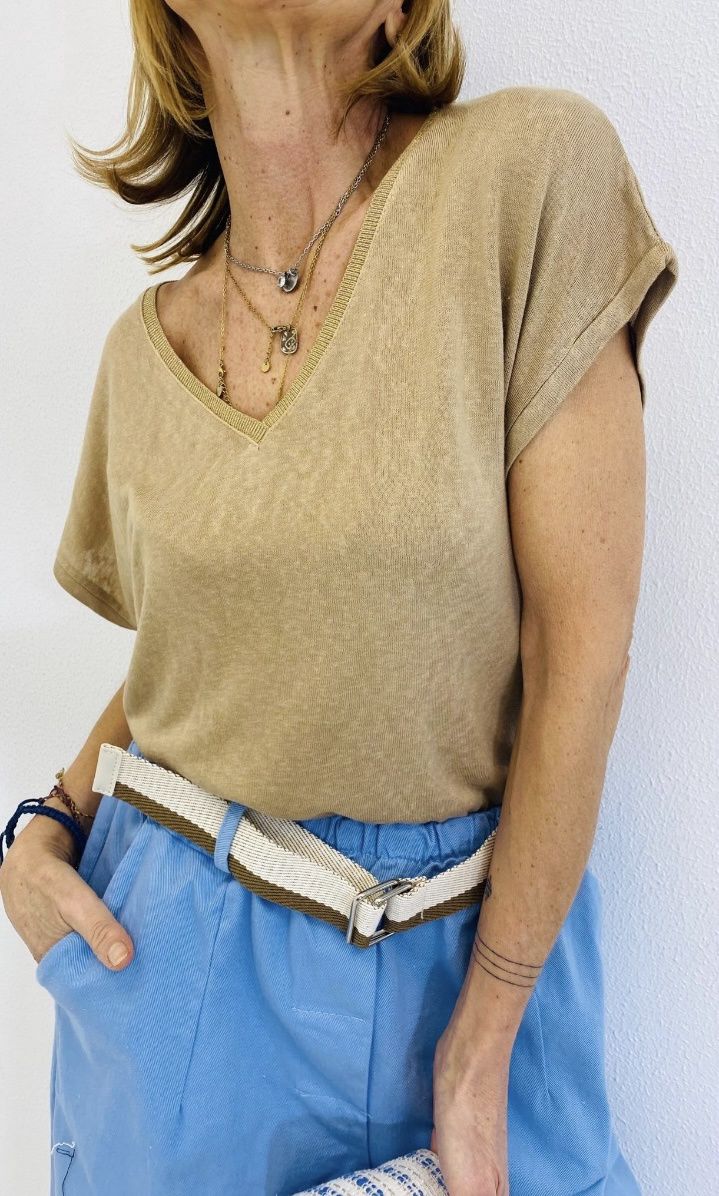 T-Shirt - Shanna, Couleur: Beige