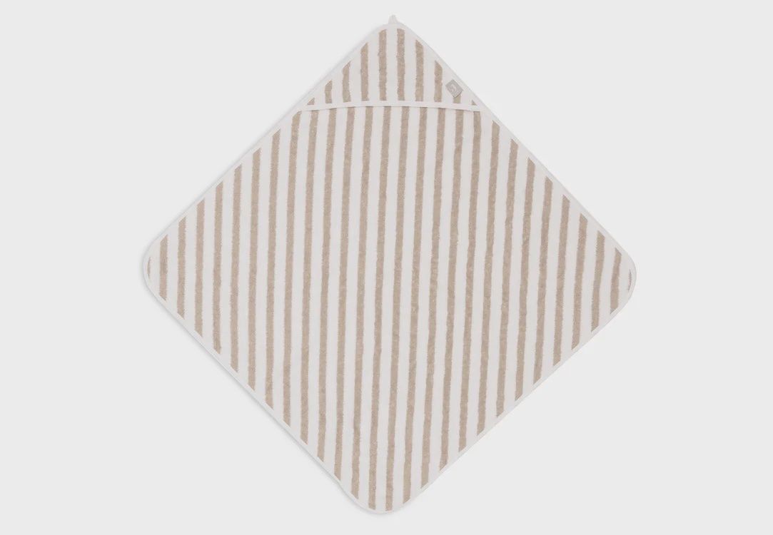 Cape de Bain 75x75cm Stripe Terry - Olive Green - GOTS