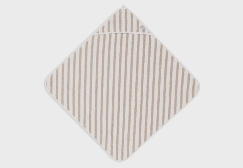 Cape de Bain 75x75cm Stripe Terry - Olive Green - GOTS