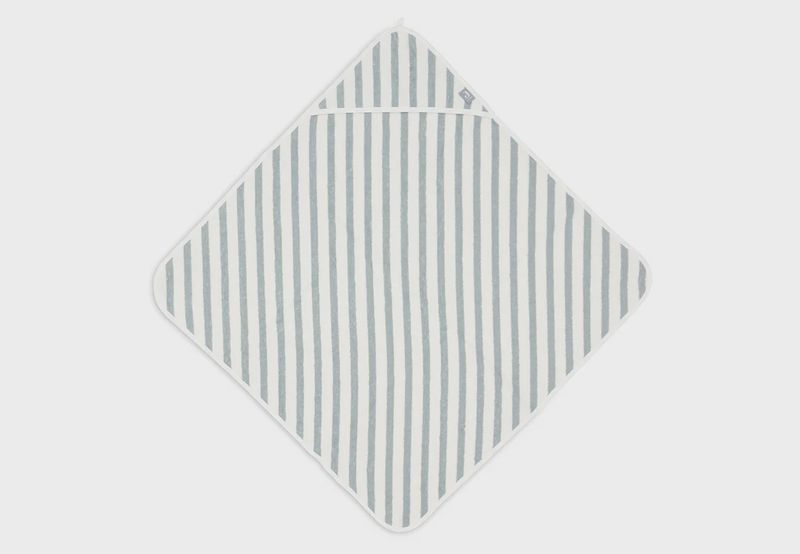 Cape de bain Éponge 75x75cm Stripe - Sea Green - GOTS
