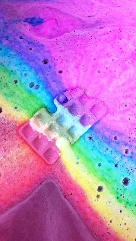 Bombe de bain - Gauffre Rainbow