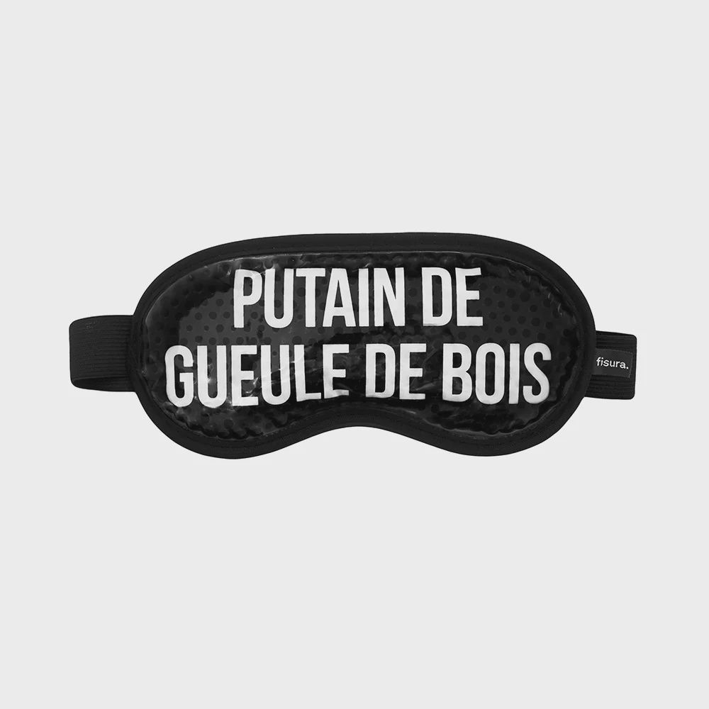 Masque en gel “Putain de geule de bois” noir