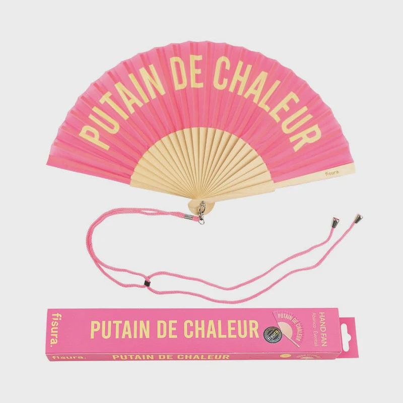 Éventail &quot;Putain de chaleur&quot; rose