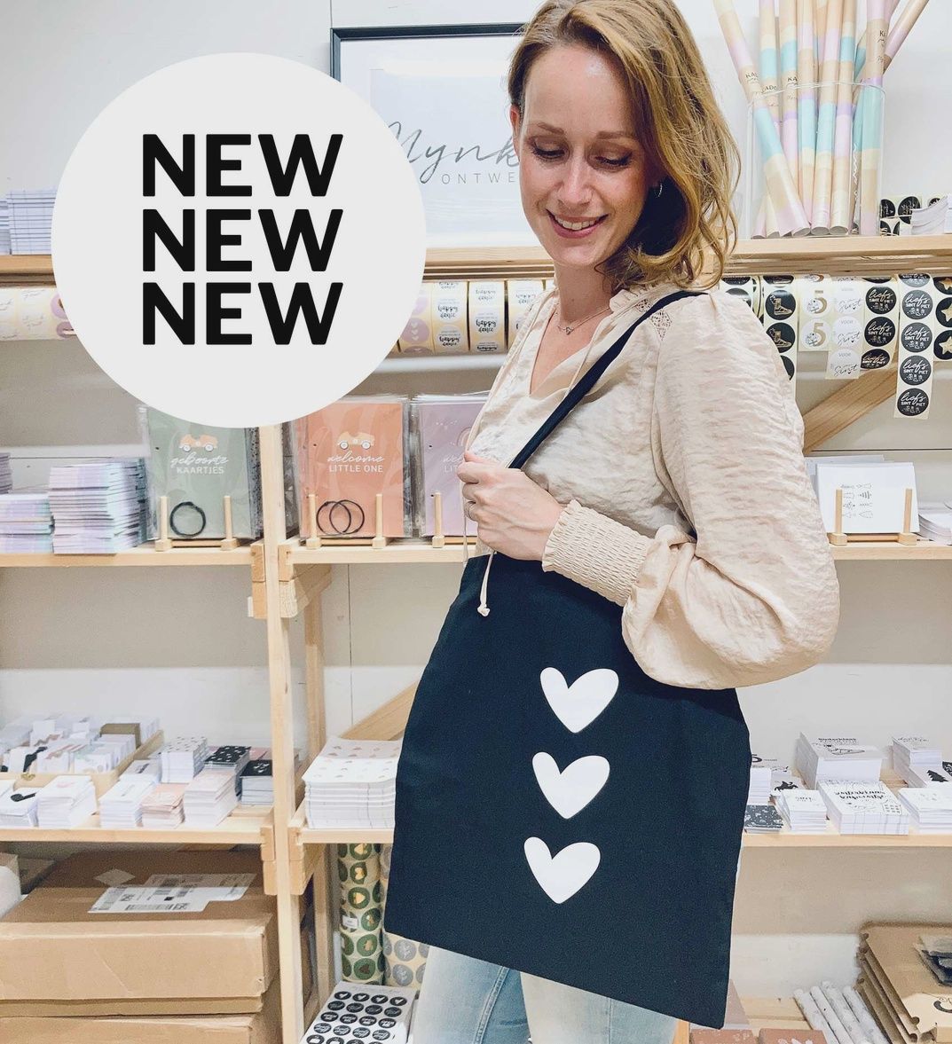Sac en coton | 3 cœurs