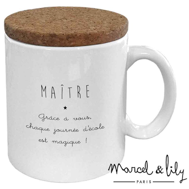 Mug - Maître avec son couvercle en liège