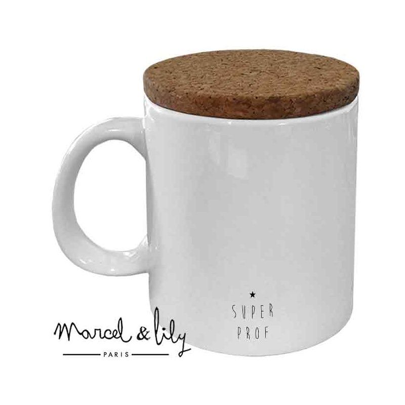 Mug - Super prof avec son couvercle en liège