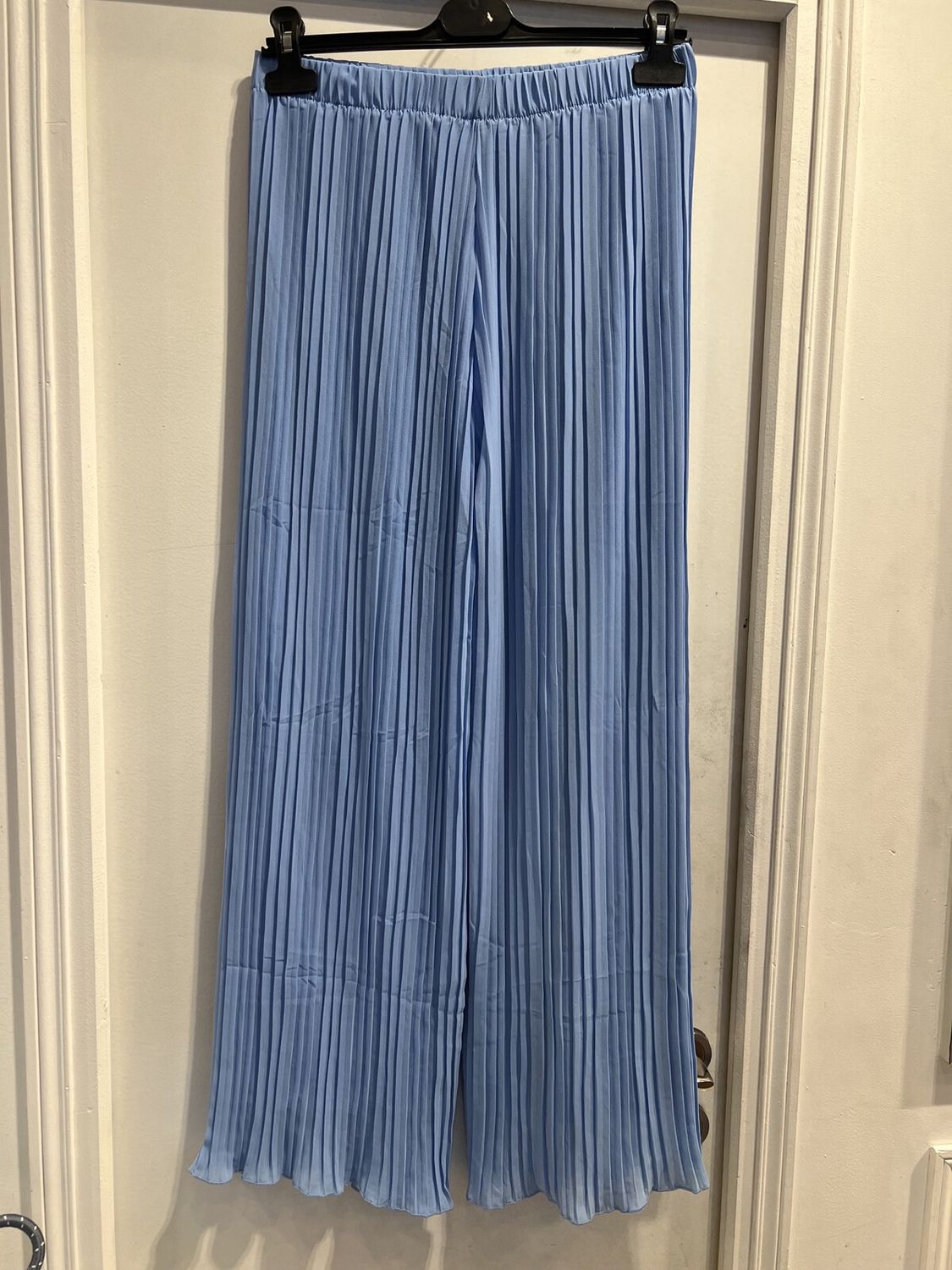 Pantalon large plissé - Divers couleurs doublé, Couleur: Bleu