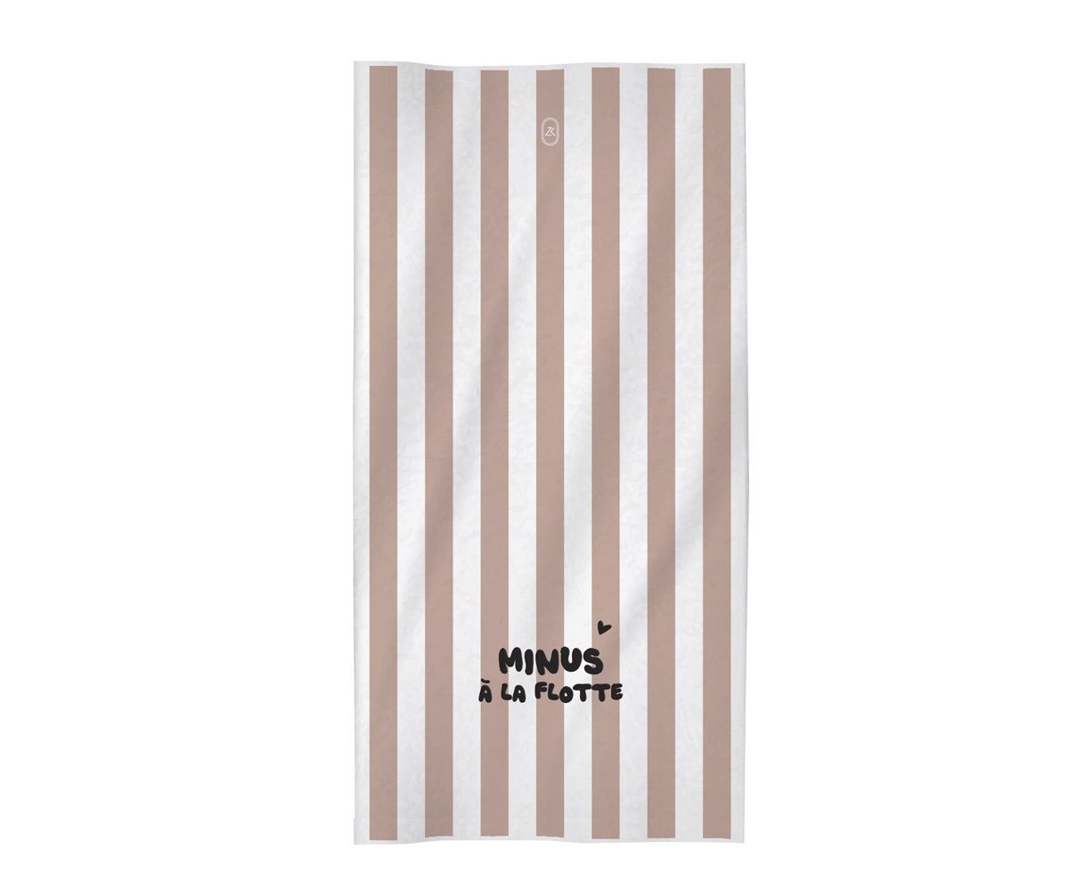 Serviette - Minus à la flotte, Couleur: Rayures Rose
