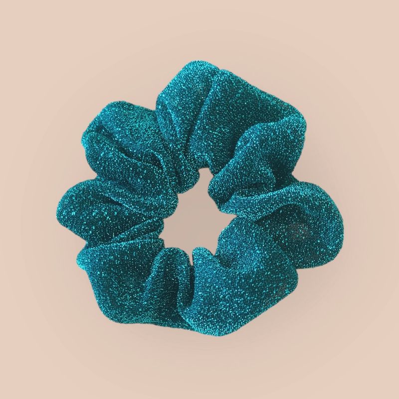 Chouchou paillettes - Aqua