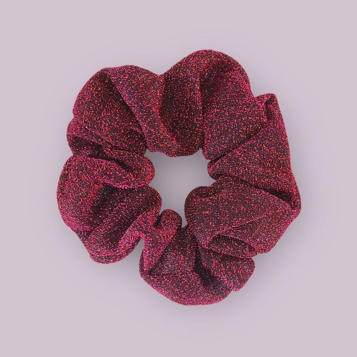 Chouchou paillettes - Cerise