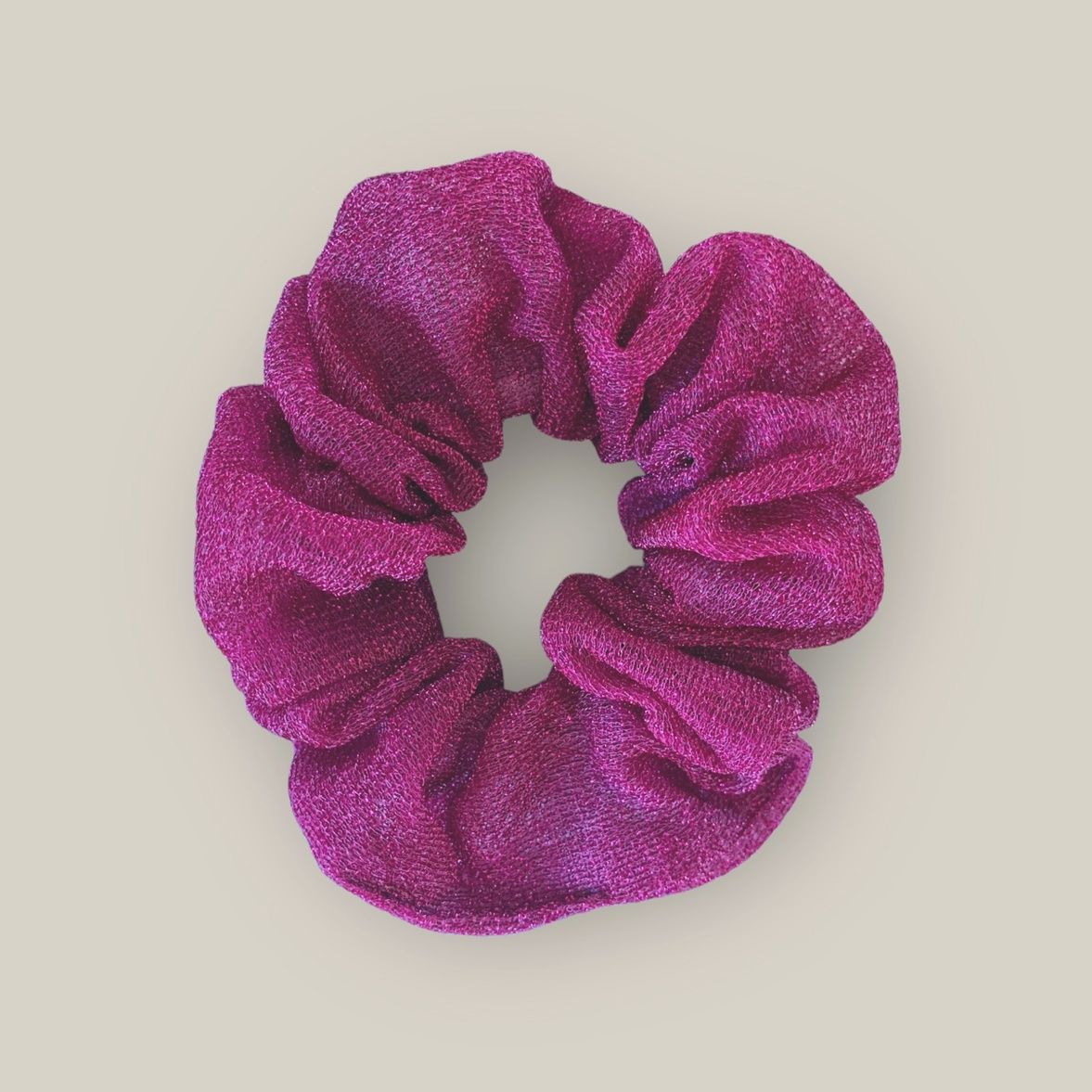 Chouchou paillettes - Framboise