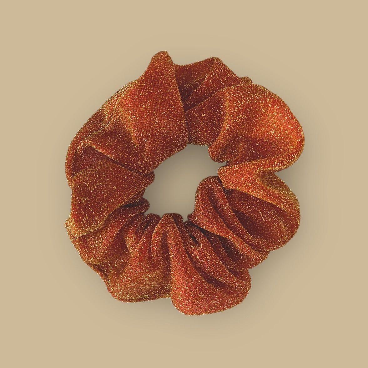 Chouchou paillettes - Orange
