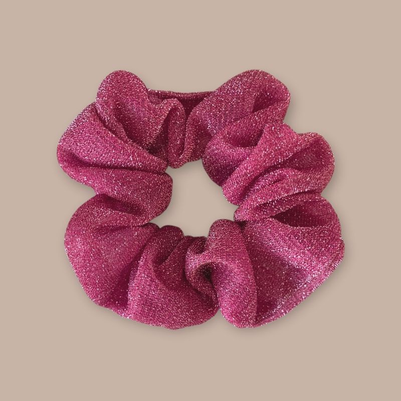 Chouchou paillettes - Rose