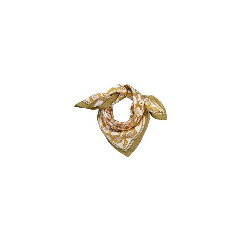 Foulard flower seventies - Mon petit indispensable kaki