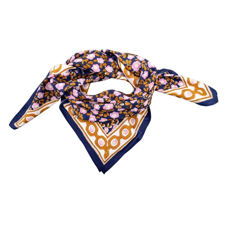 Foulard flower seventies - Mon grand indispensable navy
