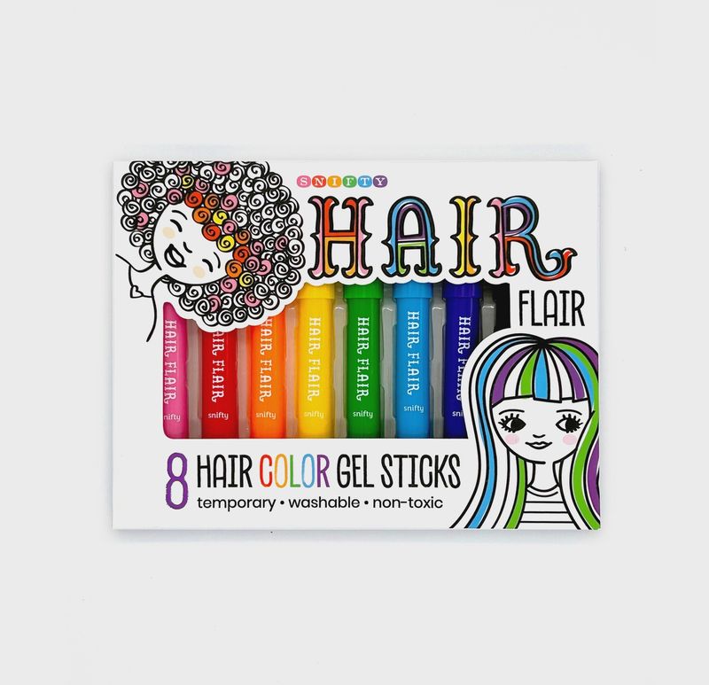 Lot de 8 bâtonnets de gel colorant pour cheveux