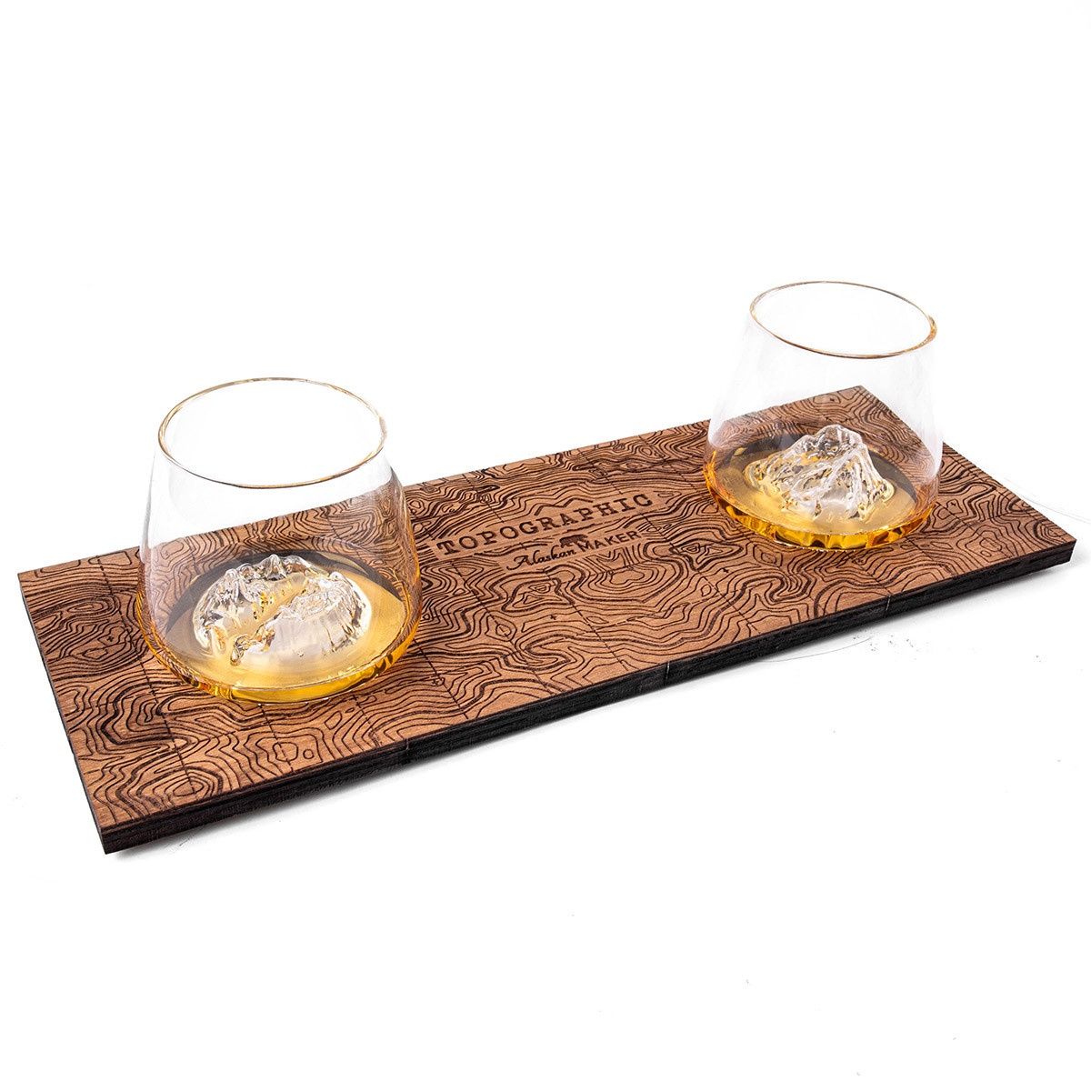 Présentoir pour set de  2 verres à Spiritueux - Topographic