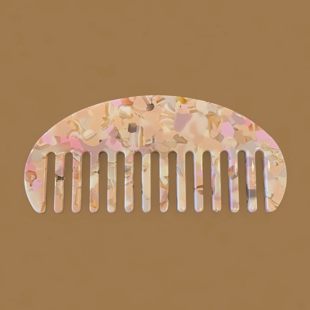 Peigne demi lune - Multi rose