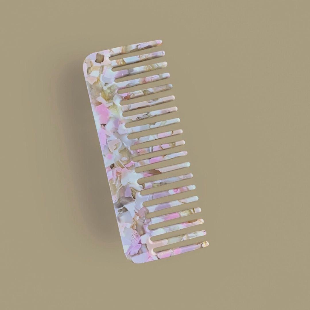 Peigne large - Multi rose