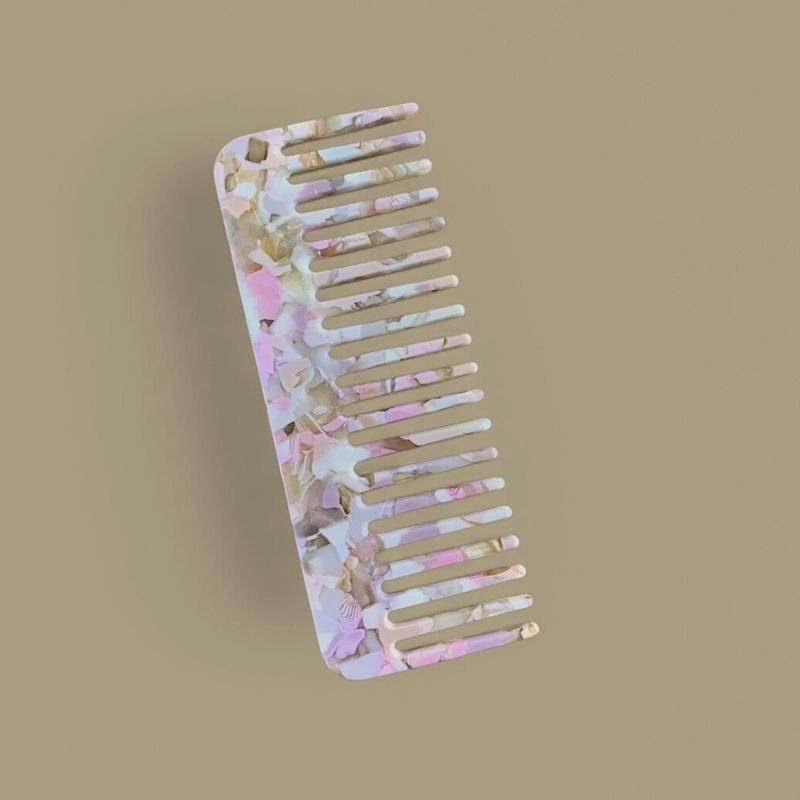 Peigne large - Multi rose
