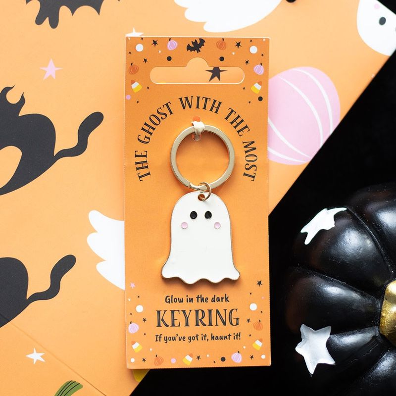 Porte-clés phosphorescent Halloween &quot;Ghost With The Most&quot;