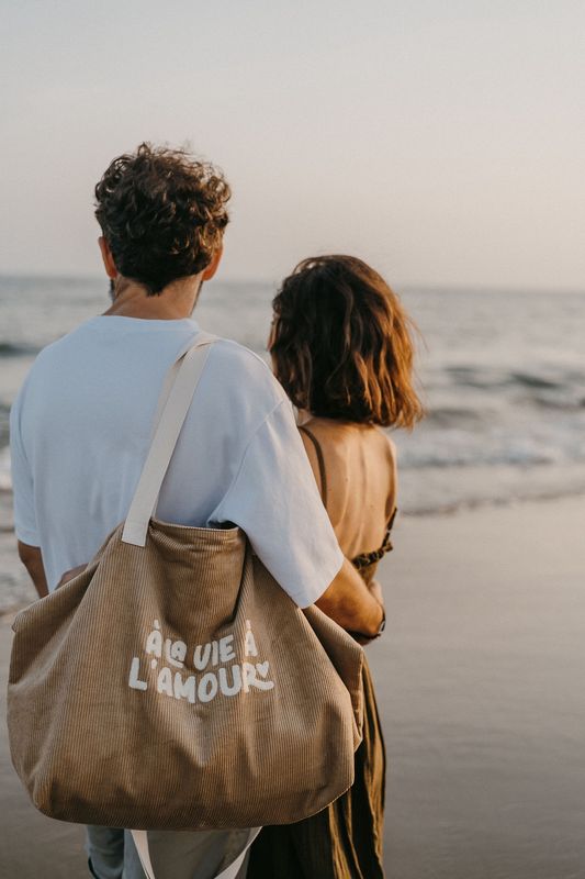 Sac XL velours - A la vie à l'amour