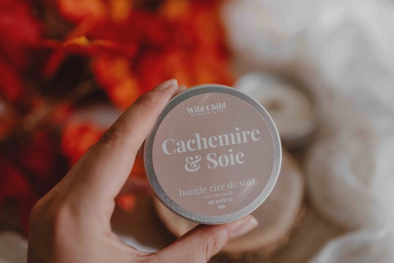 Mini bougie naturelle parfumée - Cachemire &amp; Soie - 15h
