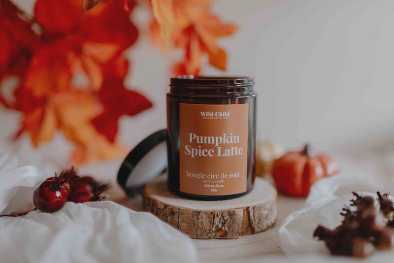 Bougie naturelle parfumée - Pumpkin Spice Latte - 25H