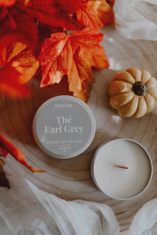 Mini bougie naturelle parfumée - Thé Earl Grey - 15h