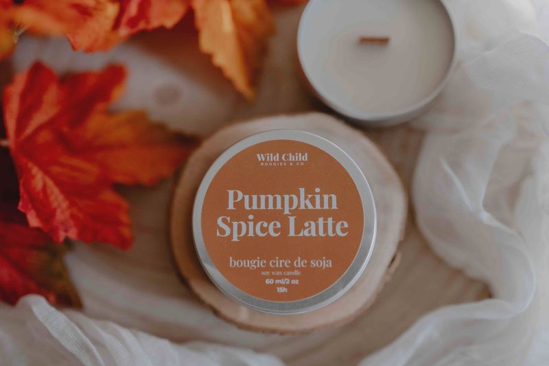 Mini bougie naturelle parfumée - Pumpkin Spice Latte - 15h