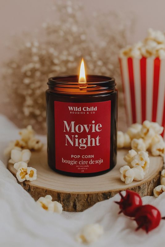 Bougie naturelle parfumée - Pop Corn - 25H