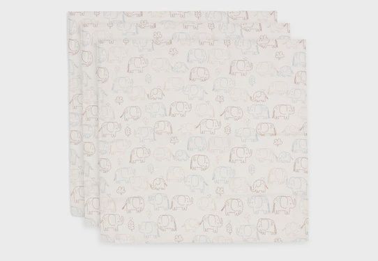 Lange Gaze de Coton Small 70x70cm - Elephant Tales