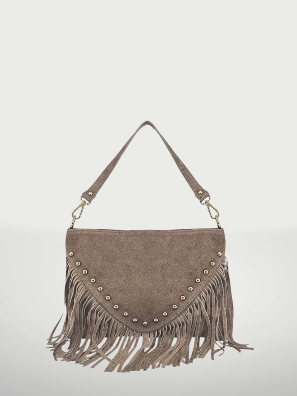 Sac bandoulière en daim - Morella, Couleur: Taupe