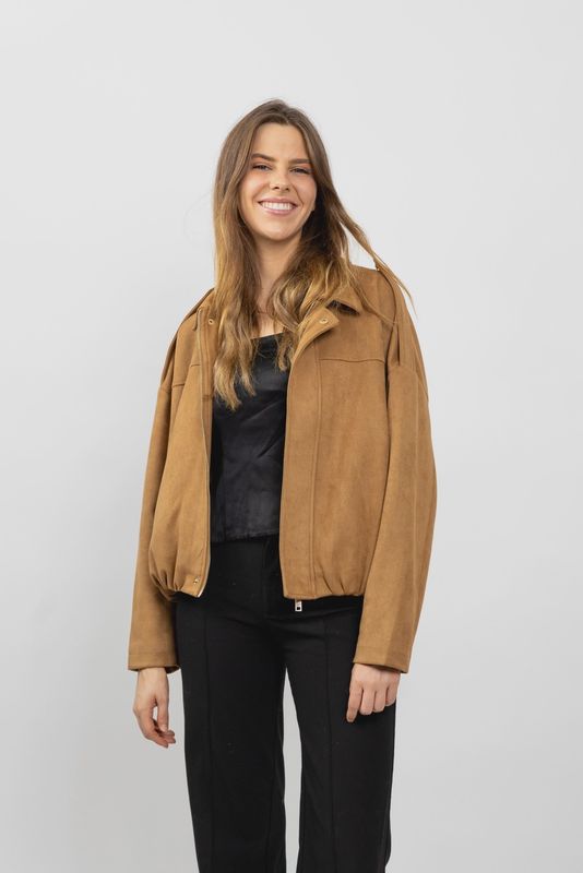 Blouson effet daim - Camel