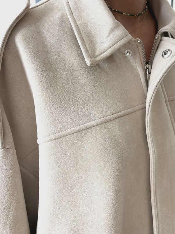 Blouson effet daim - Beige