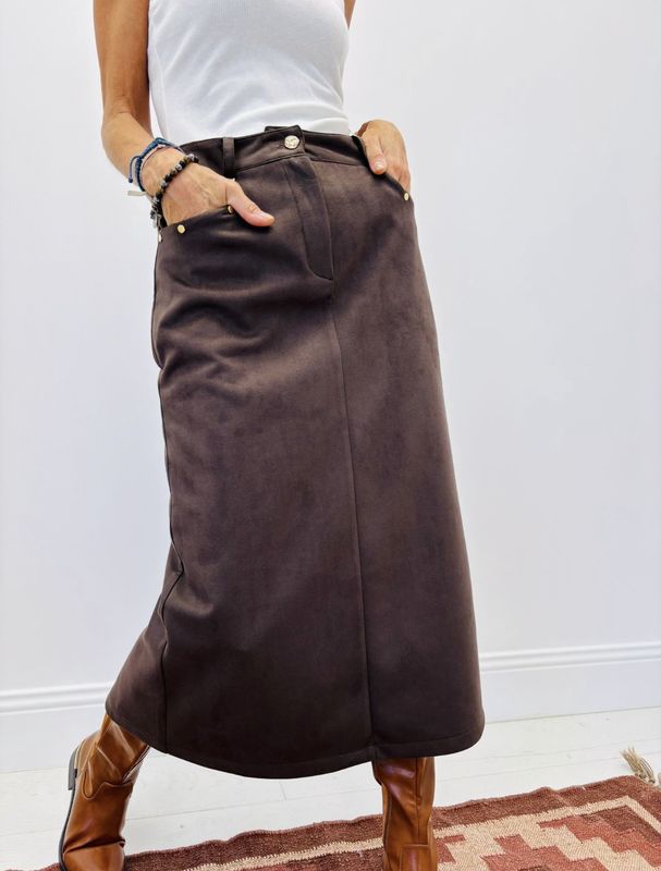 Jupe Suédine - Choco