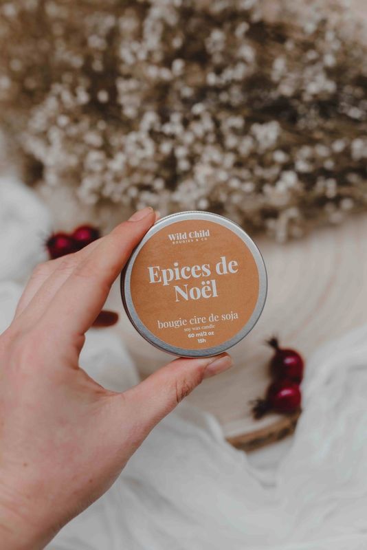 Mini Bougie de Noël - Epices de Noël - 15h