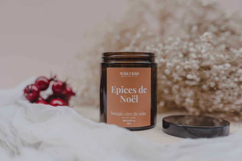 Bougie de Noël - Epices de Noël - 25h