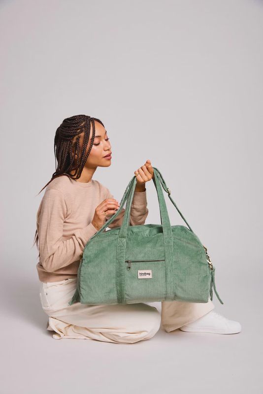 Sac Basile - Velours Vert d’eau