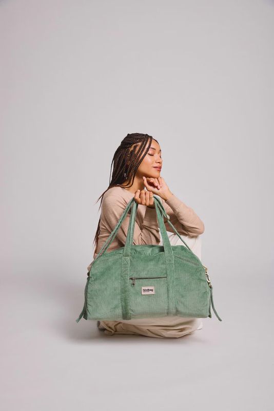 Sac Basile - Velours Vert d’eau