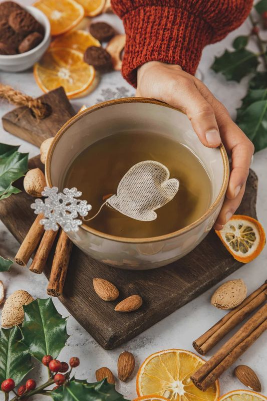 Sachets de thé personnalisés Noël - Moufle x5
