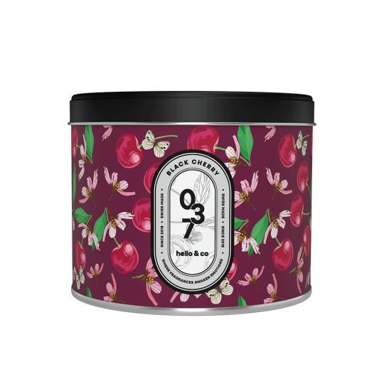 Bougie Hello Candle - N°37 Black Cherry, Format: 500ML (3mèches)