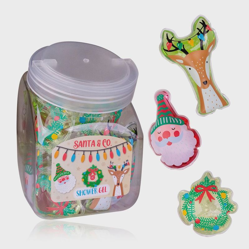 Mini gel douche pour enfants Santa &amp; Co, 3 motifs assortis