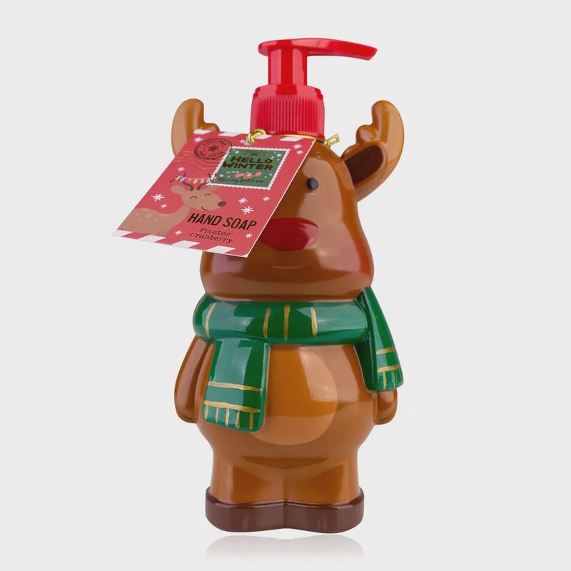 Savon à main Renne en distributeur à pompe, Parfum : Canneberge givrée