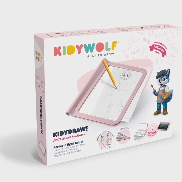 KidyDraw Pro - Tablette lumineuse « Let’s draw Fashion »
