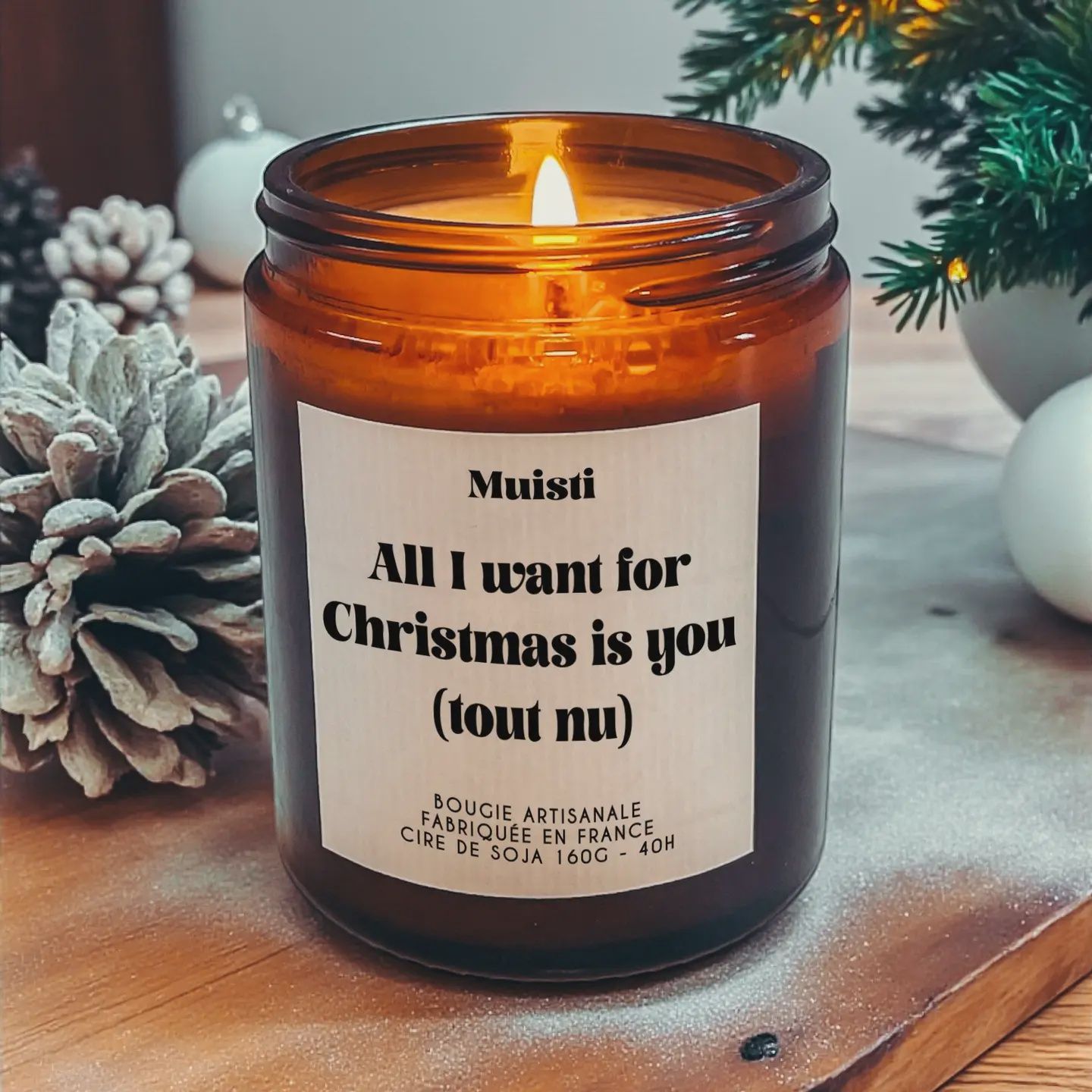 Bougie Parfumée - All I want for Christmas is you (tout nu)
