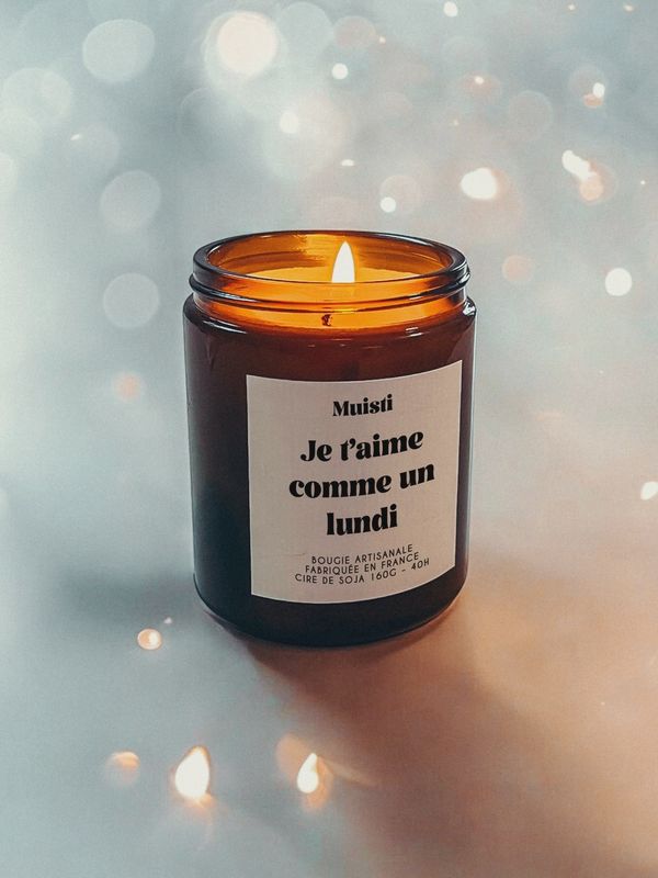 Bougie Parfumée - Je t&#39;aime comme un lundi