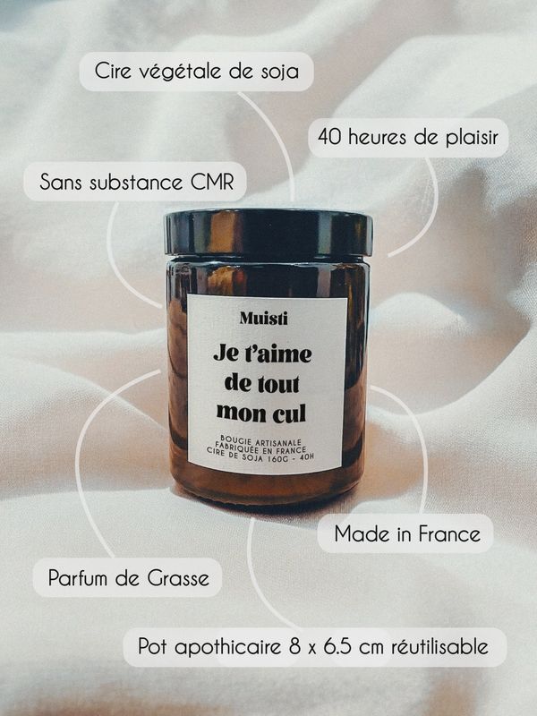 Bougie Parfumée - Je t'aime de tout mon cul